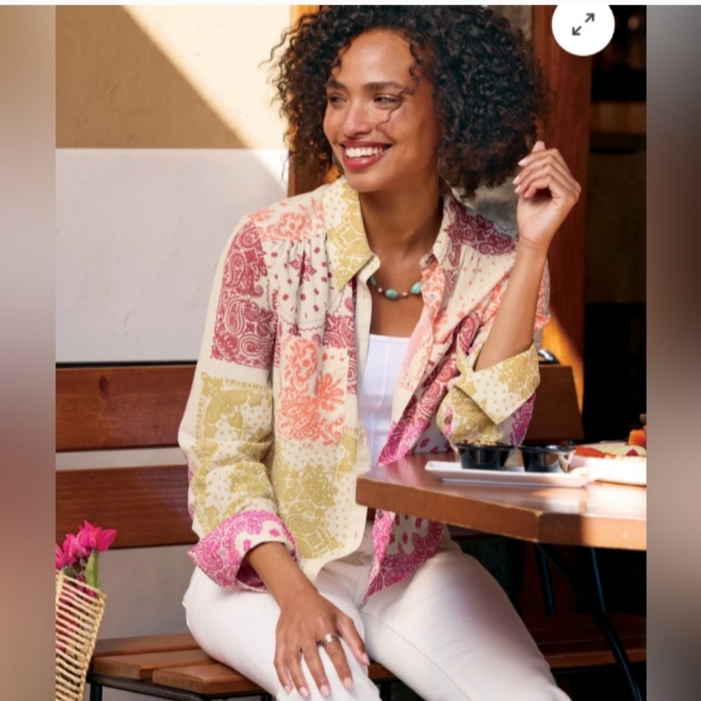 Sundance Ryleigh Bandanna Mixed-Print Shirt Multicolor Patchwork Shirt